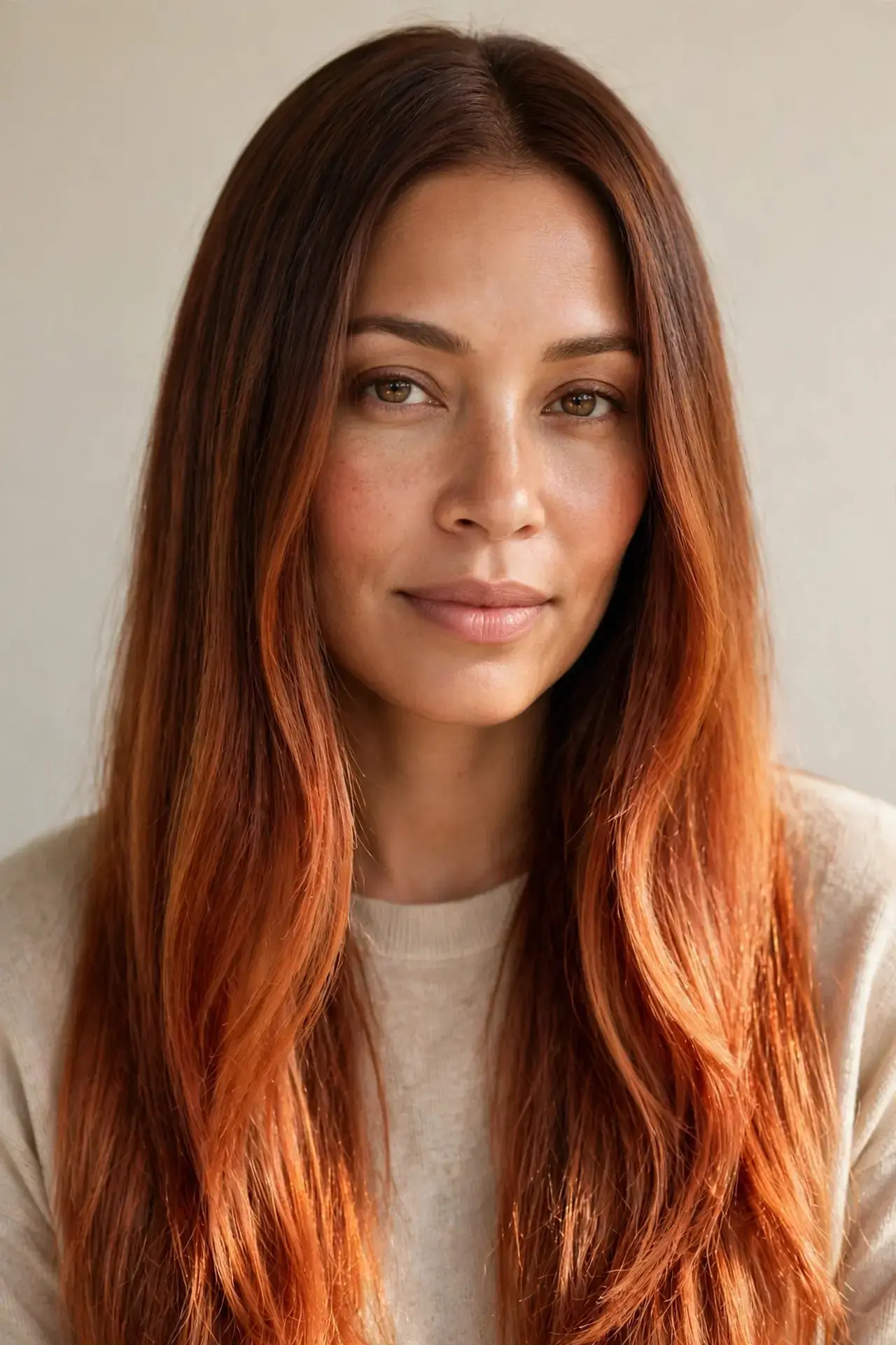 Soft Cowboy Copper Ombré from Warm Chestnut