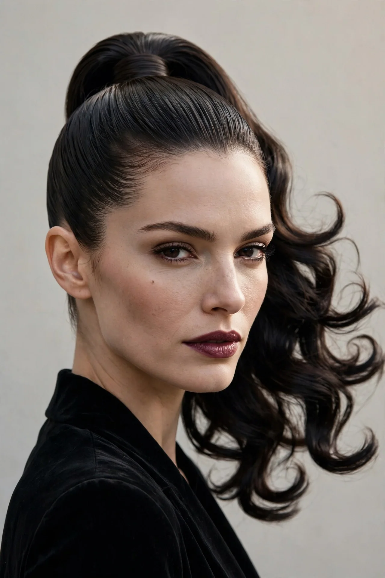 The Slicked-Back Vampire Ponytail