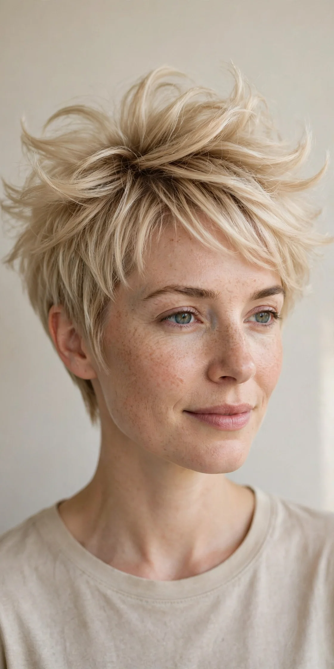 Feathered Crown Pixie Cut