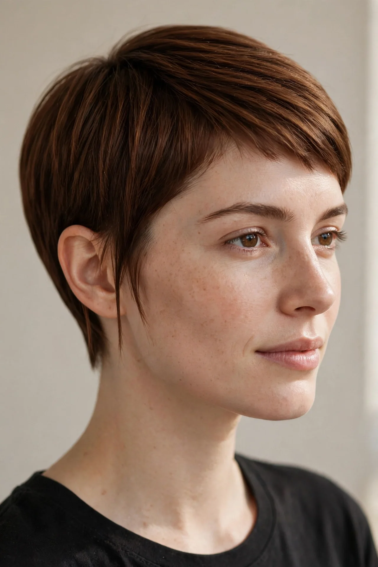Pixie with Delicate Sideburns