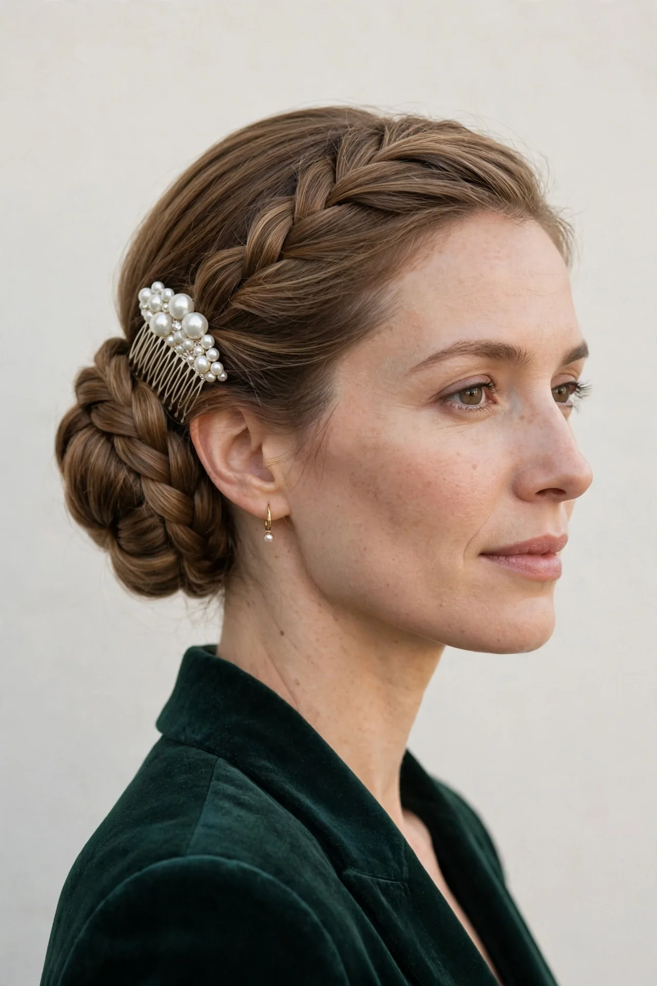 Elegant Braided Low Chignon
