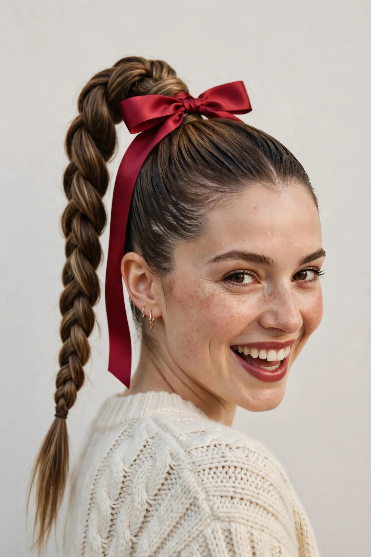 Winterberry Braided Ponytail