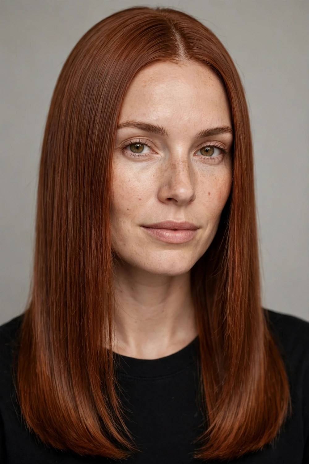Rich All-Over Ginger Brown Hair Color