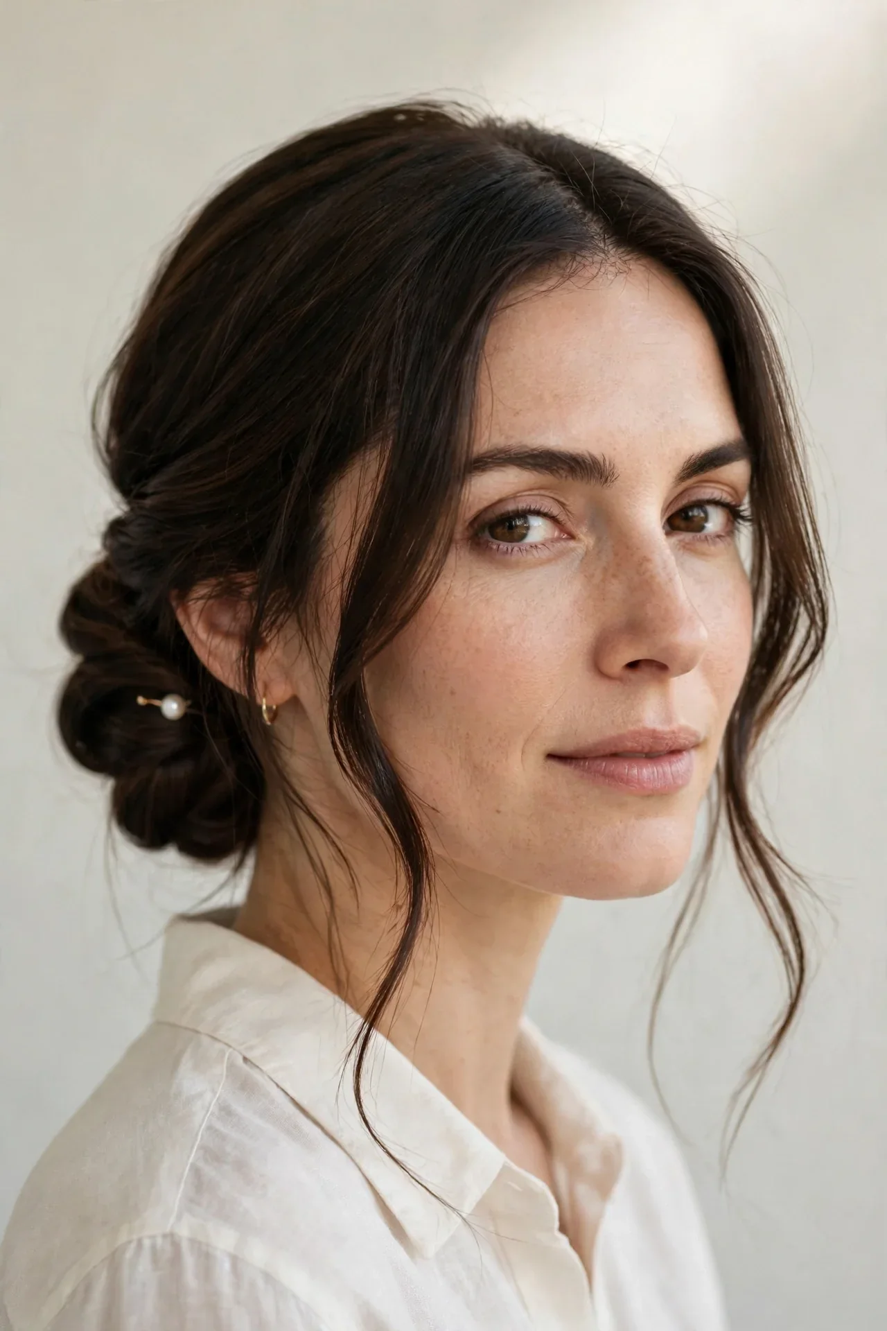 Twisted Chignon With Face-Framing Pieces