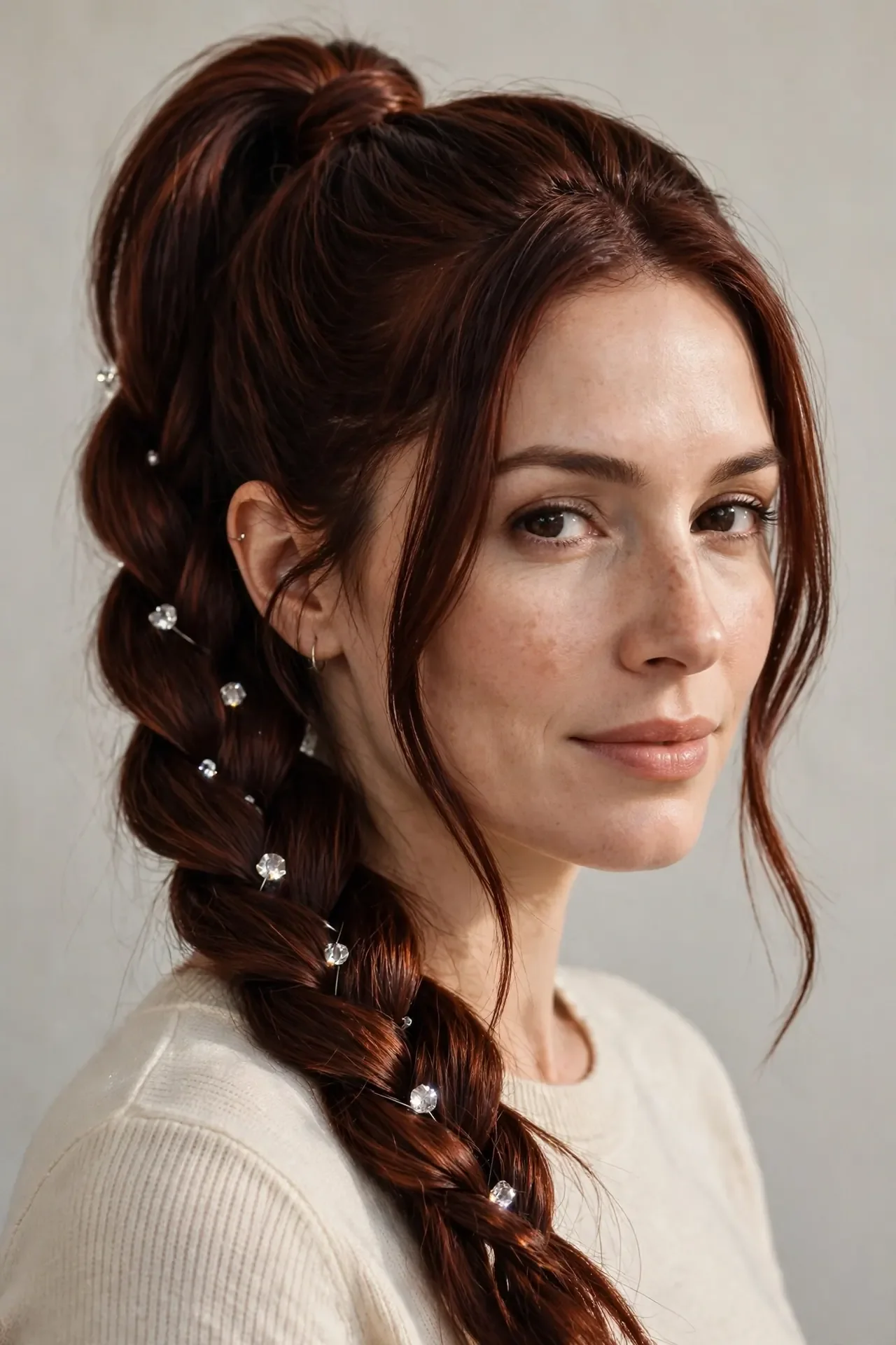 The Wrapped Braid Ponytail With Sparkle