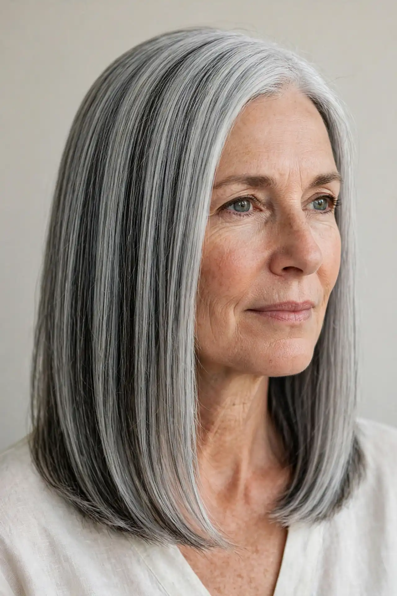 Silver Lob with Charcoal Lowlights