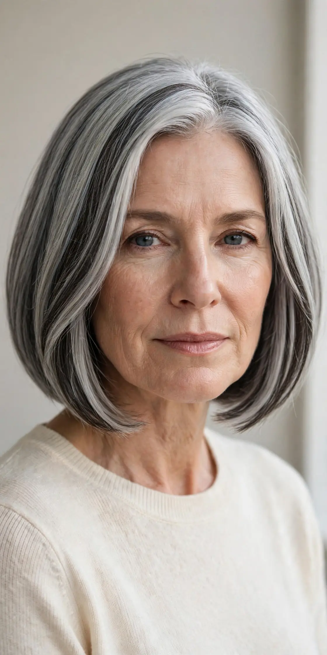 Face-Framing Bob with Deeper Ribbon Lowlights