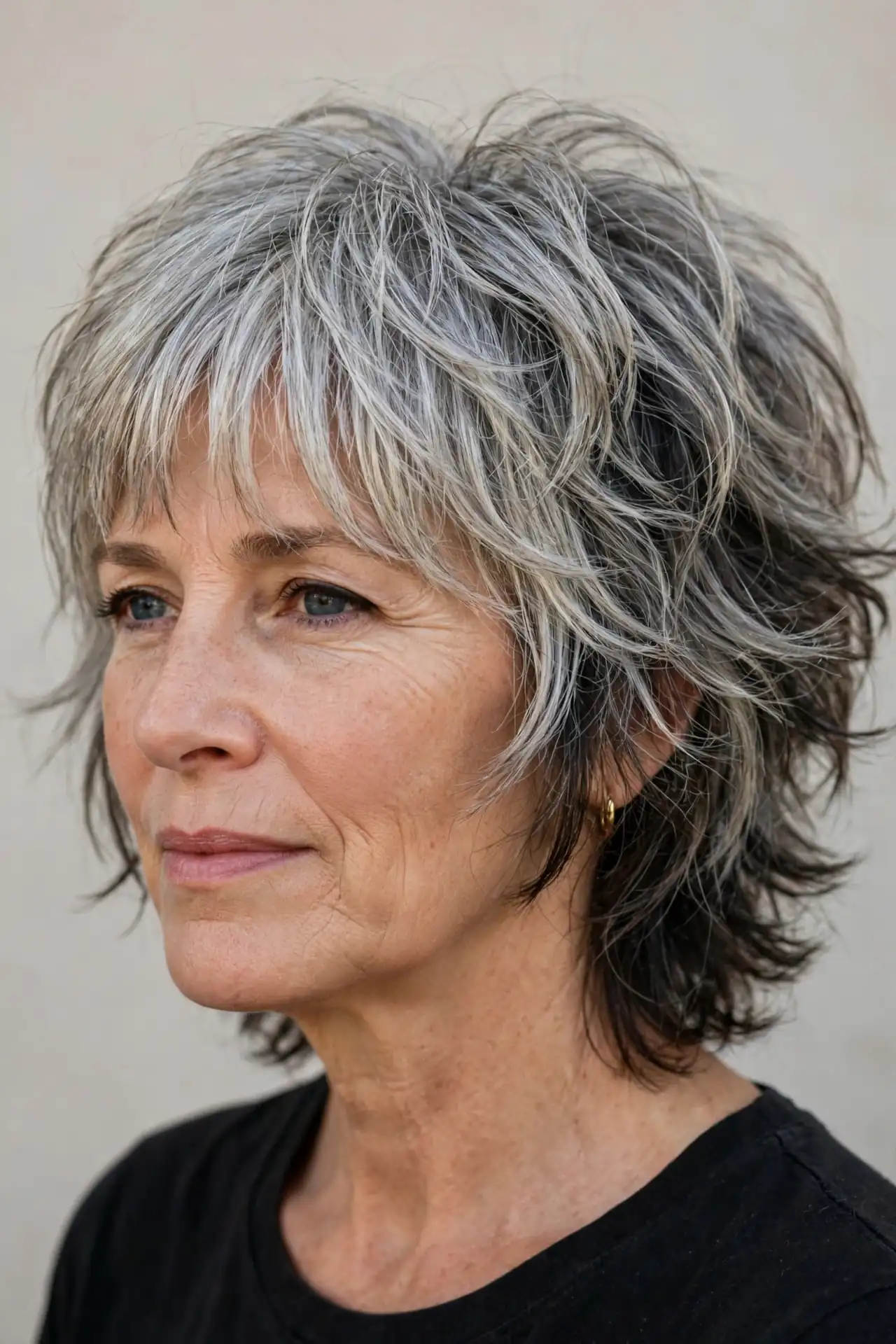 Textured Shag with Smoky Underlayer Lowlights