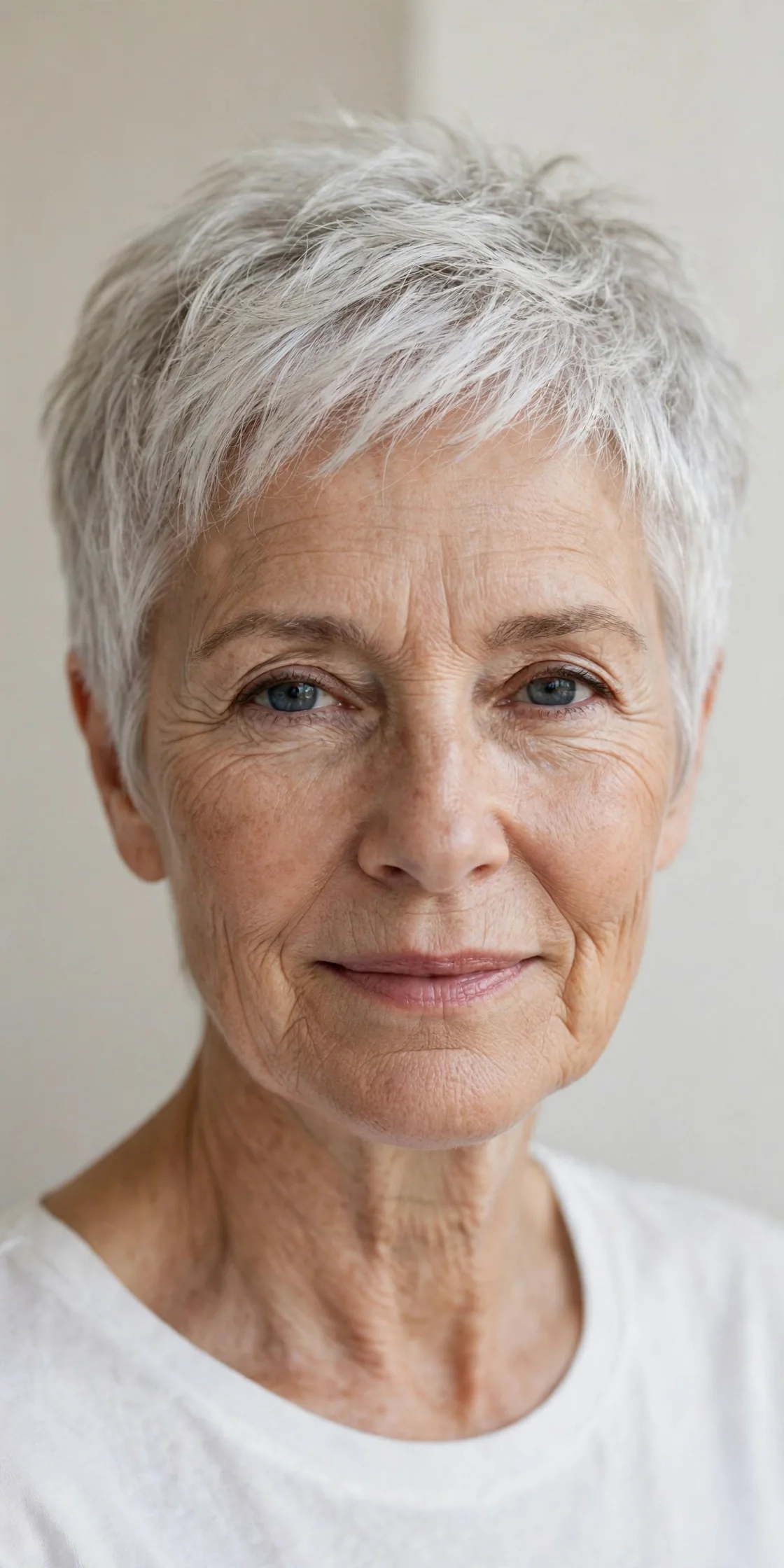 Feathery Short Crop for Older Women With Thinning Fine Hair