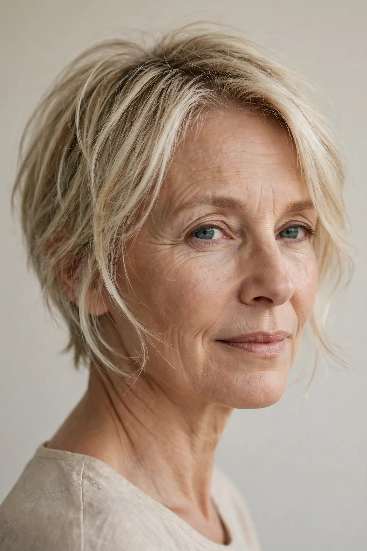 Wispy Feathered Crop With Airy Face-Framing Pieces