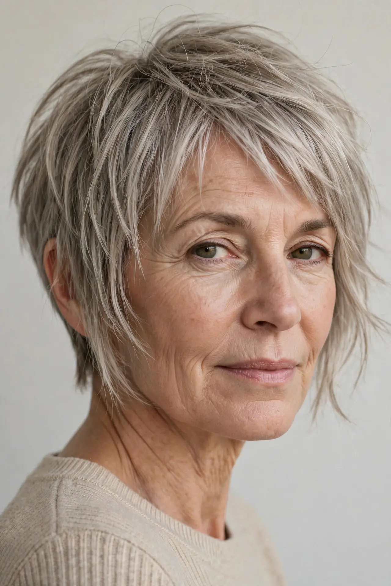 Choppy Pixie-Bob for Fine Thinning Hair Over 50