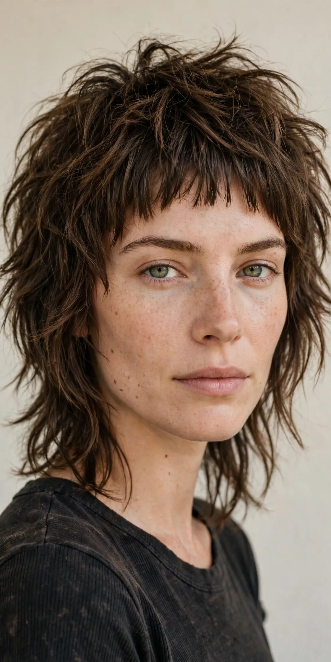 Choppy Micro Bangs with a Tousled Shag