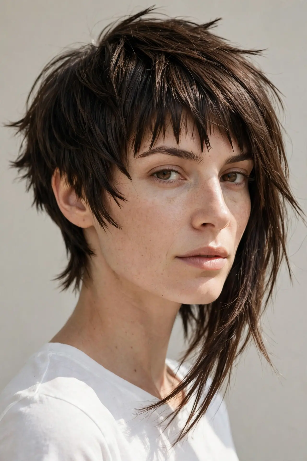Choppy Bangs with an Angled Lob
