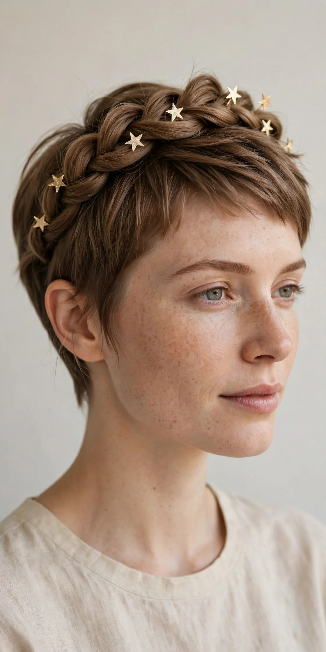 Pixie Halo Twist with Starry Pins