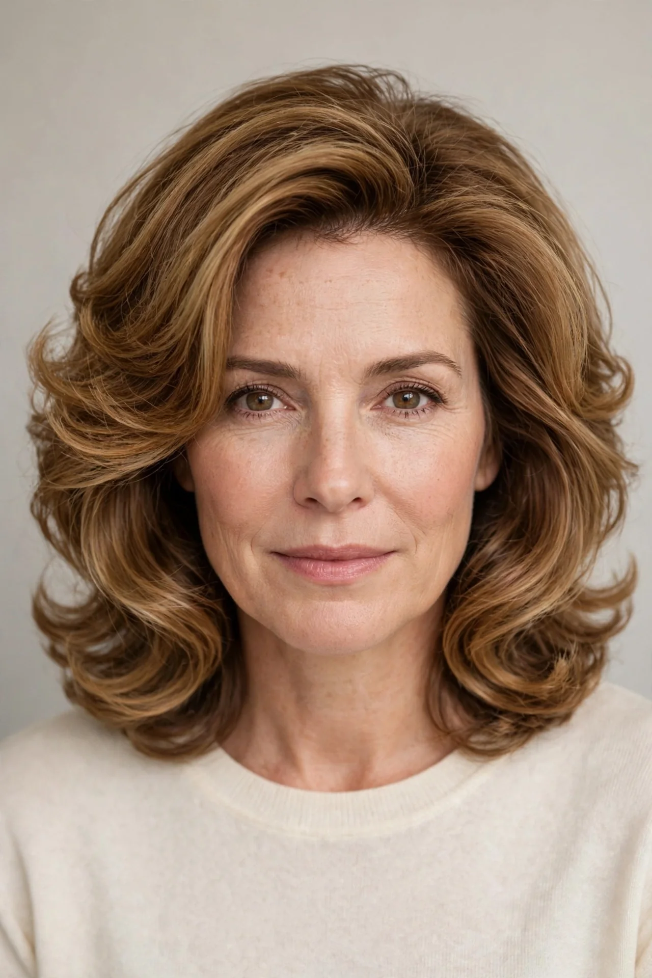 Bouncy Blowout Layered Hairstyle for Medium Hair