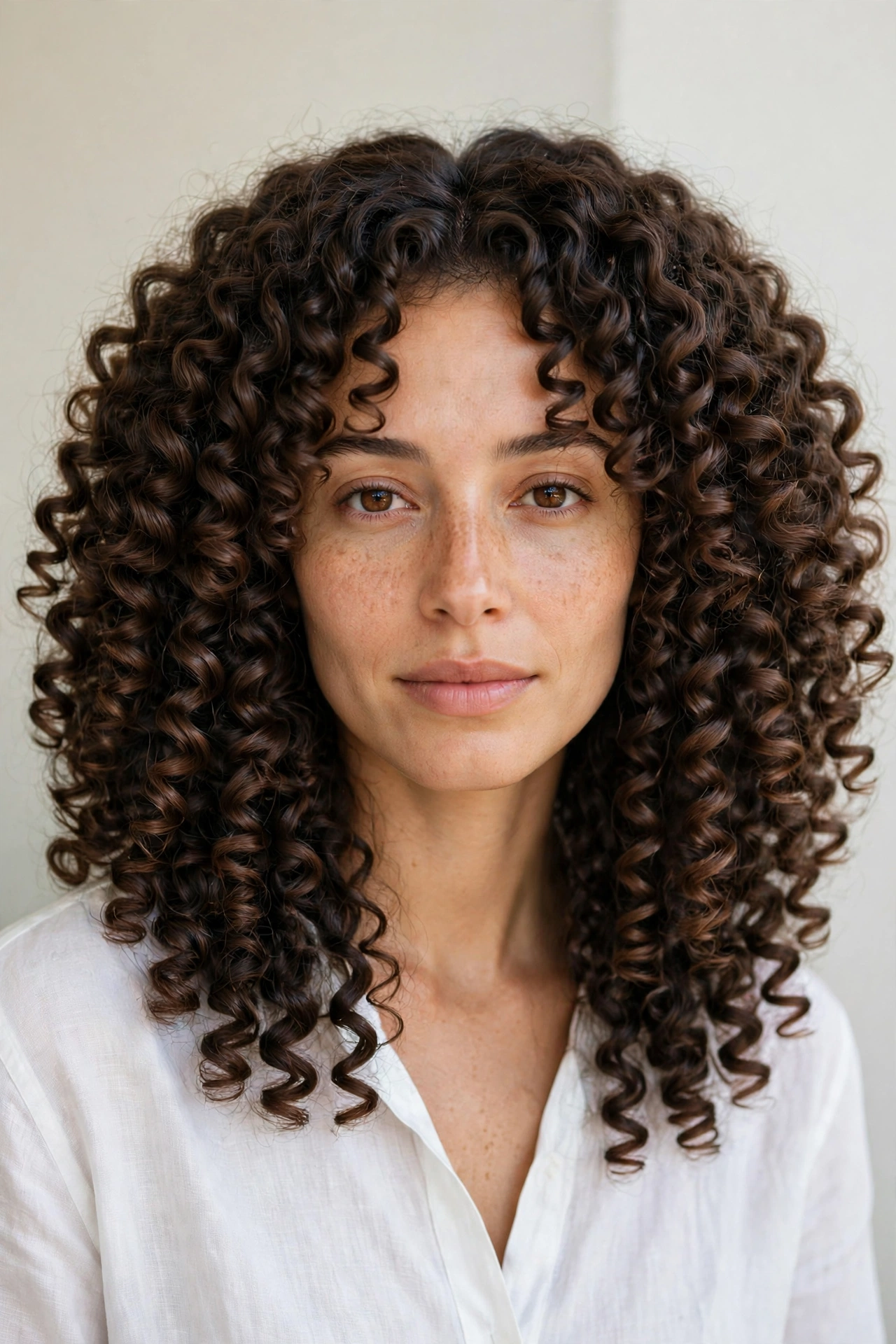 Dry-Cut Round Layers for Even Curl Definition