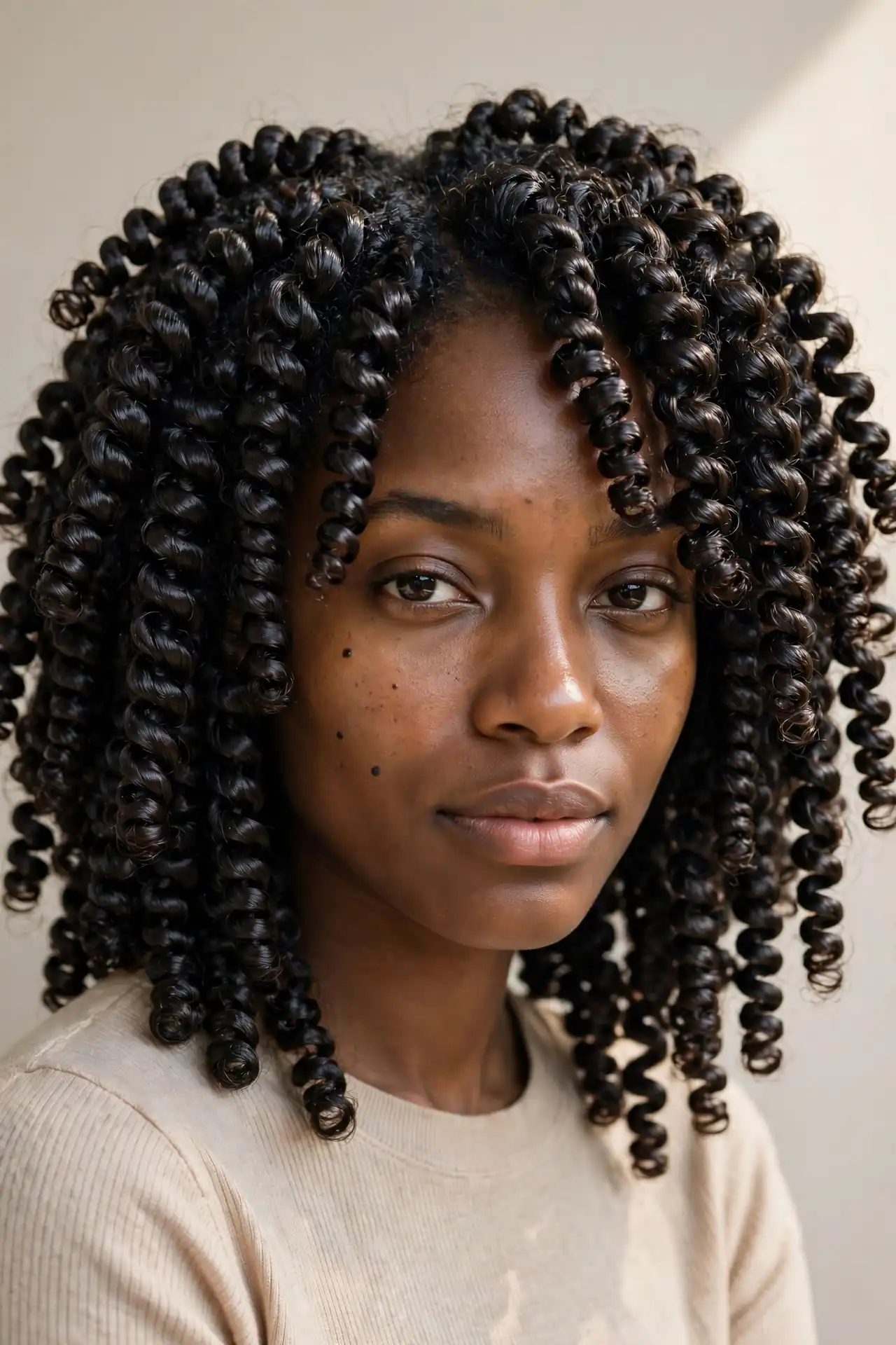 Bouncy Coils with a Finger-Curl Finish