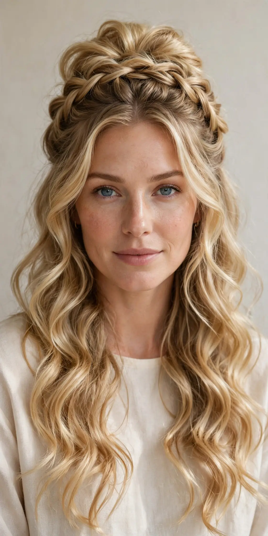 Voluminous Half-Up Crown
