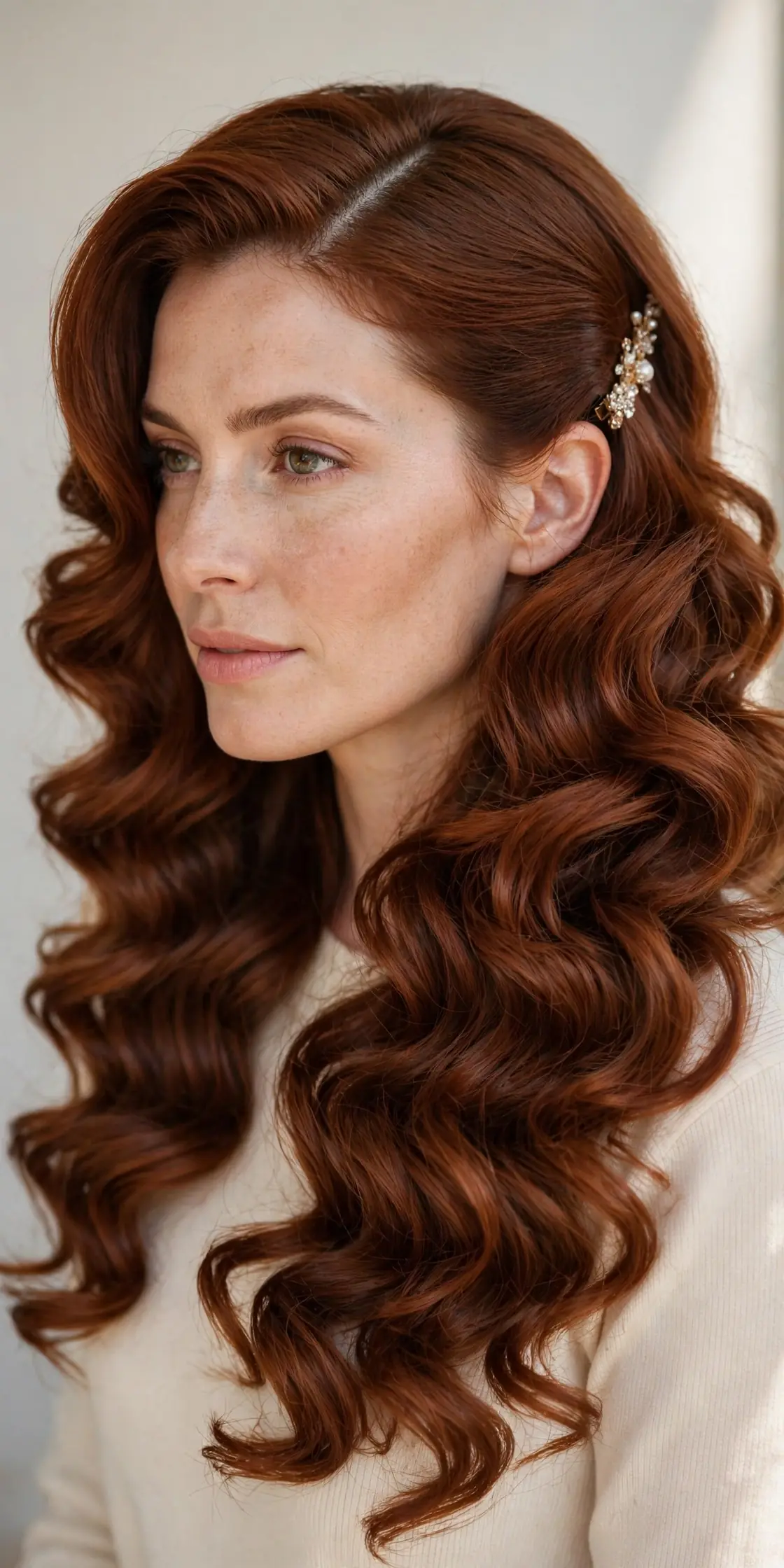 Deep Side-Part Glamour Curls