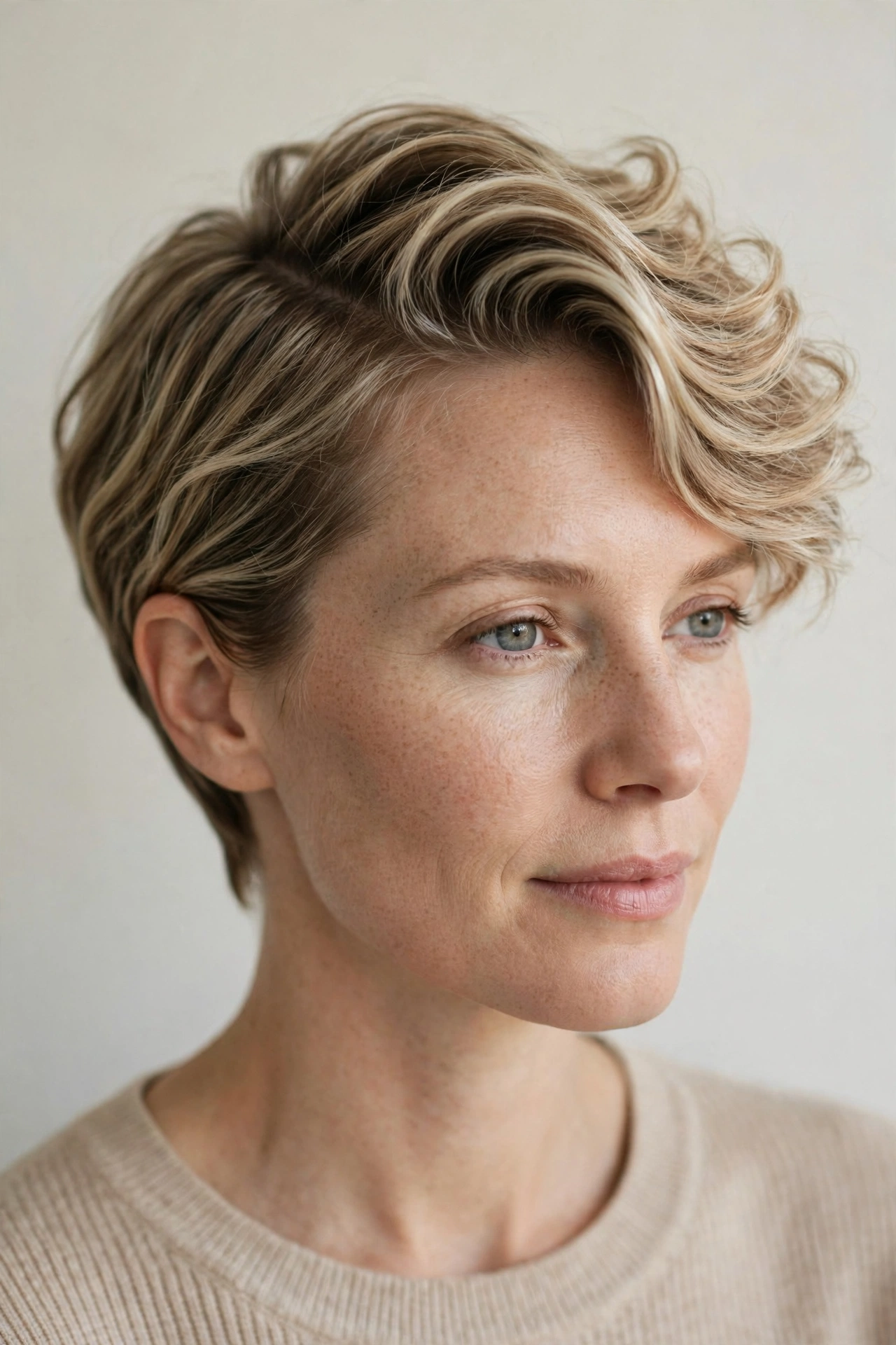The Deep Side-Part Pixie