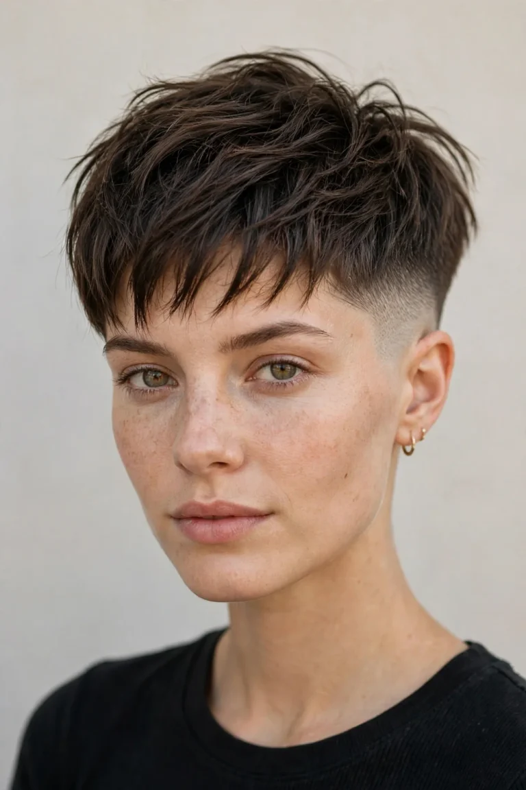 Classic Tapered Pixie with Clean Shaved Sides