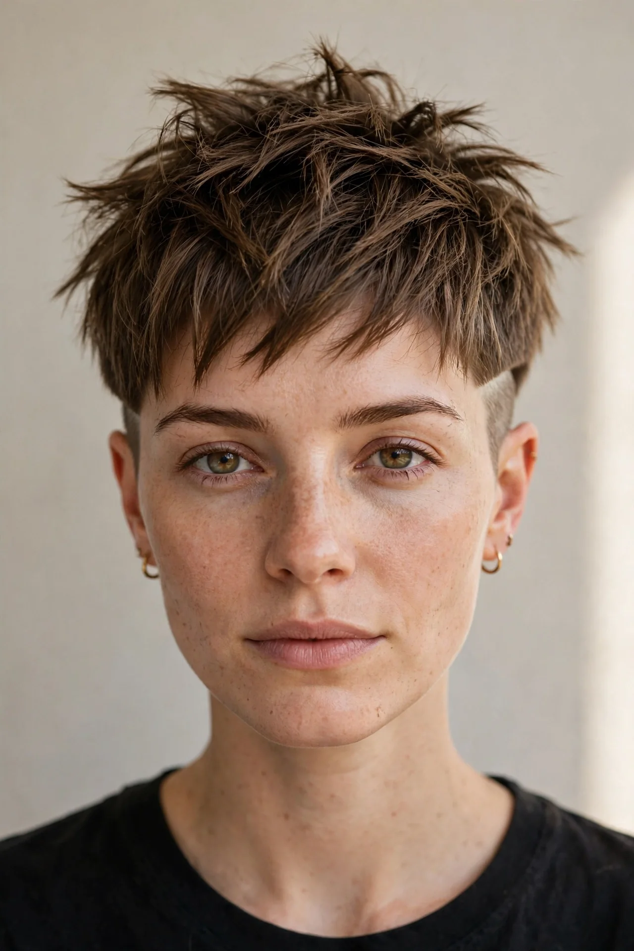 Textured Pixie Cuts with Disconnected Shaved Sides