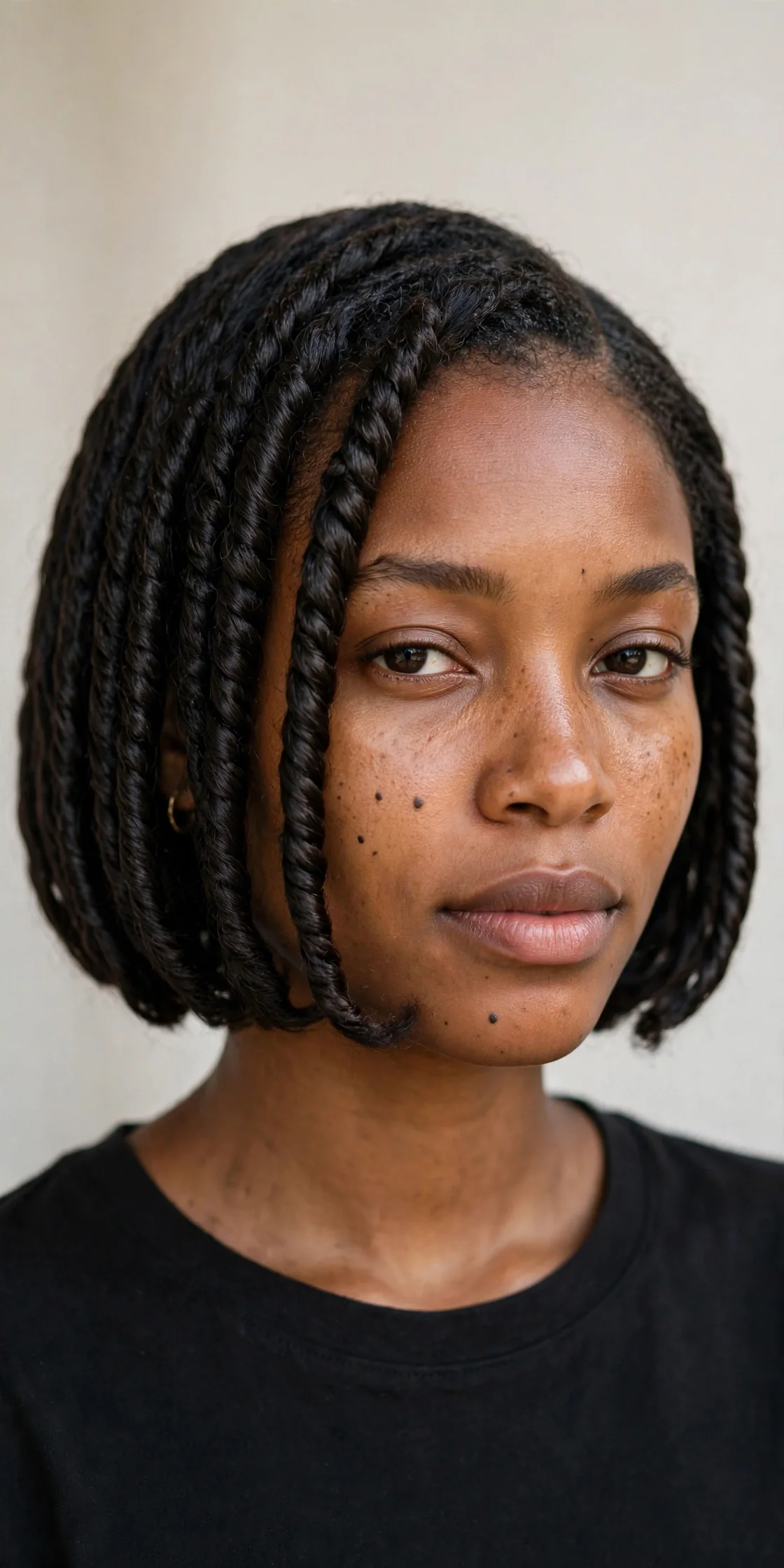 Chin-Grazing Senegalese Twist Bob