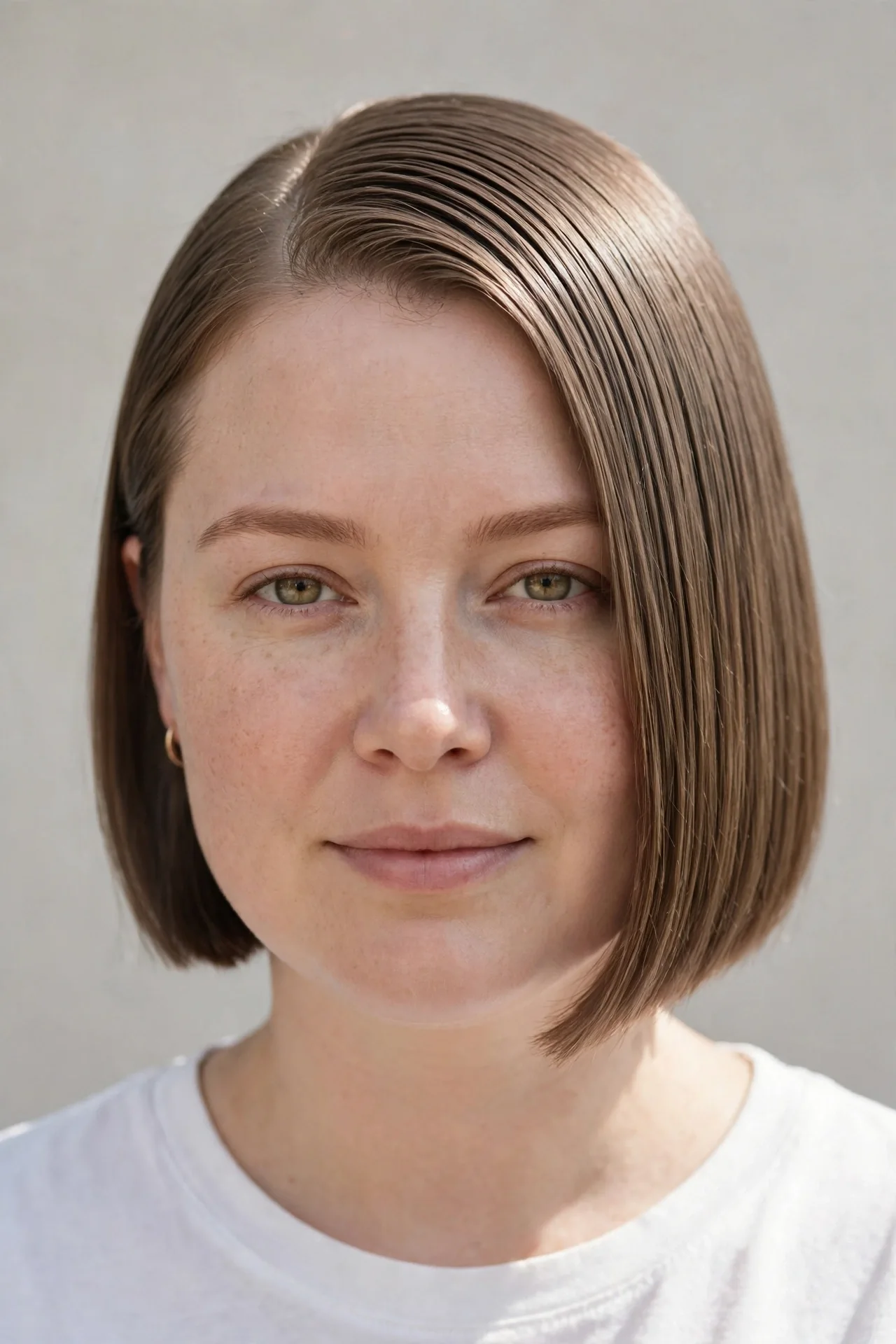 Blunt Chin Bob with a Deep Side Part