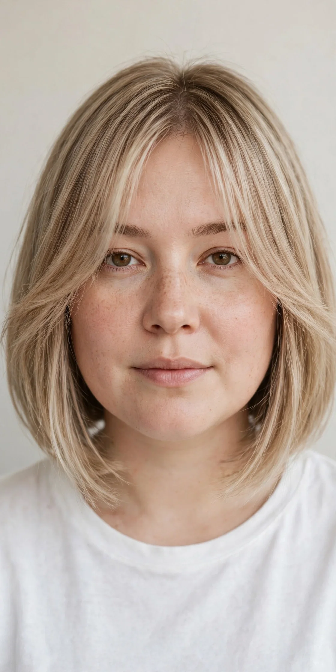 A-Line Bob with Soft Curtain Fringe