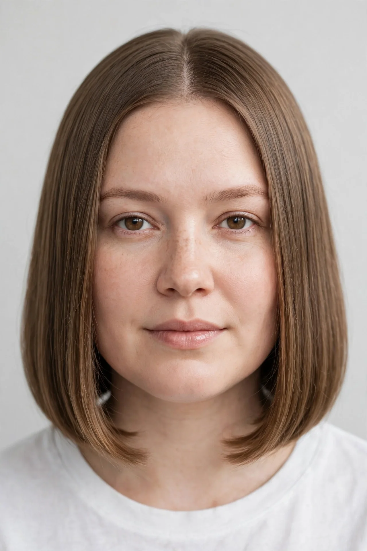 Sleek Straight Short Bob for Round Faces