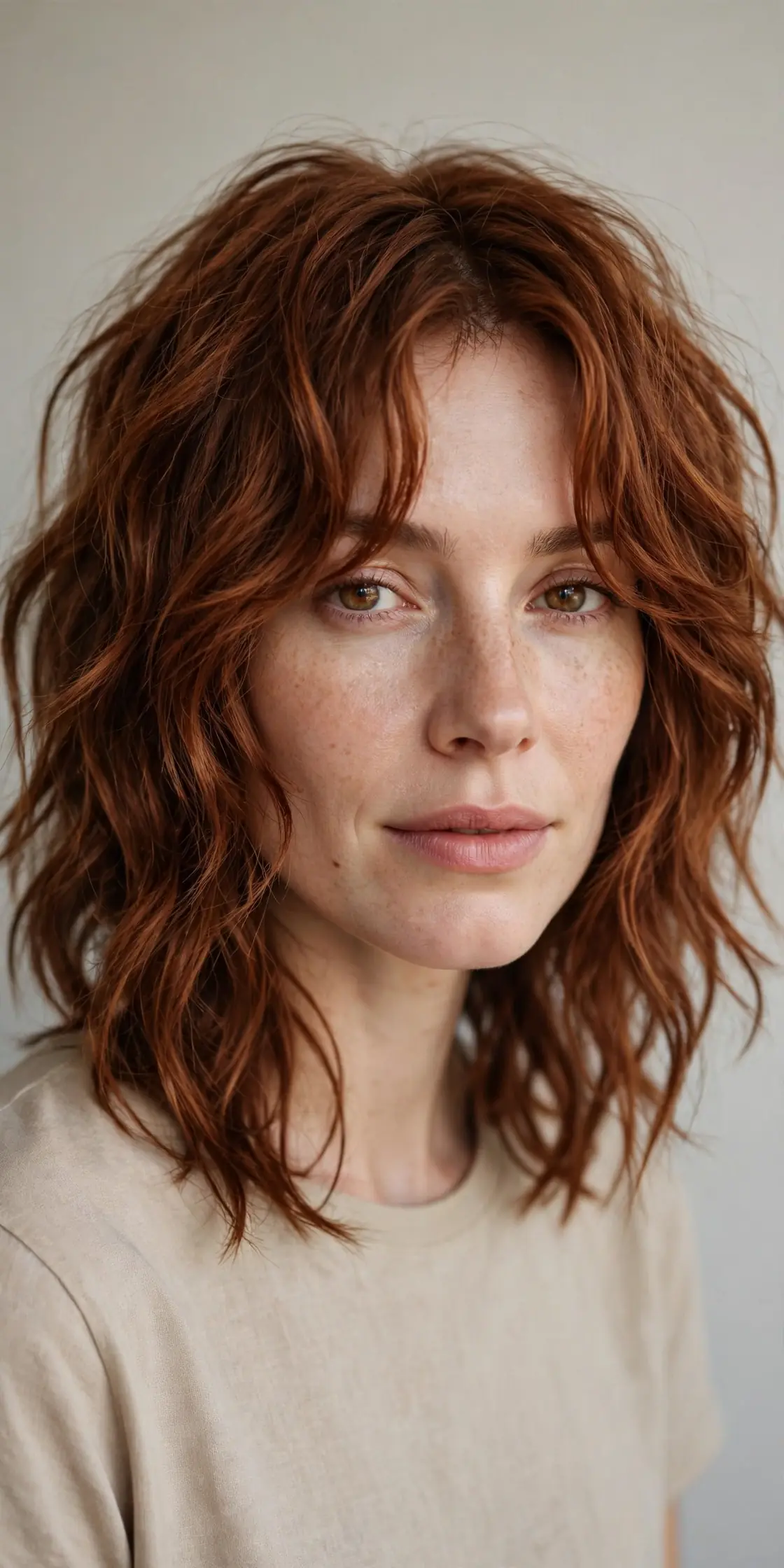 A Shaggy Choppy Lob with Feathered Ends