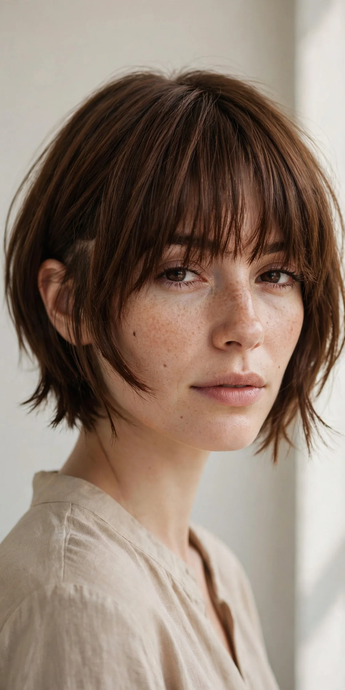 The Undercut Choppy Bob with a Long Fringe
