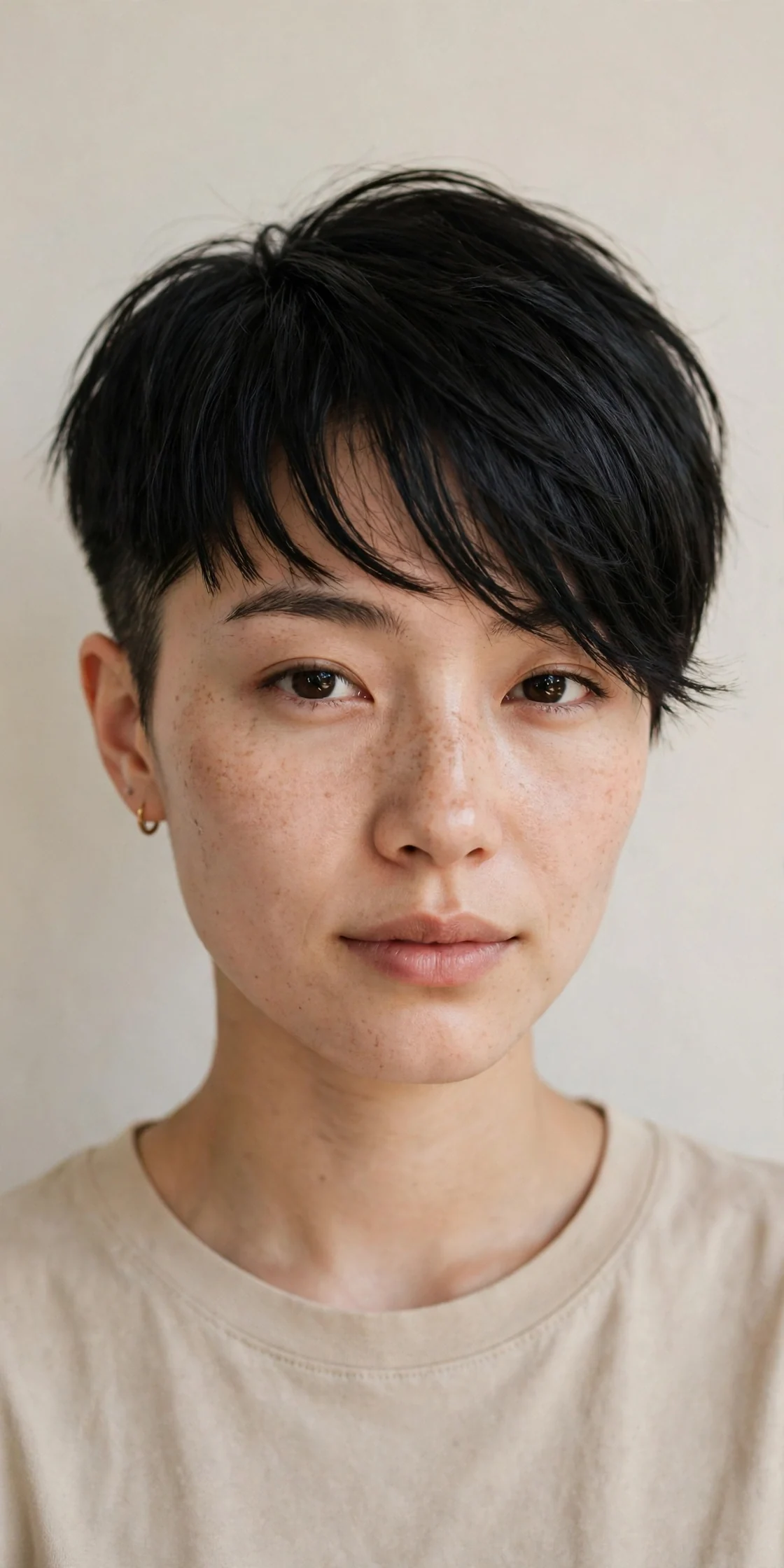 A Choppy Boyish Crop with a Side Sweep