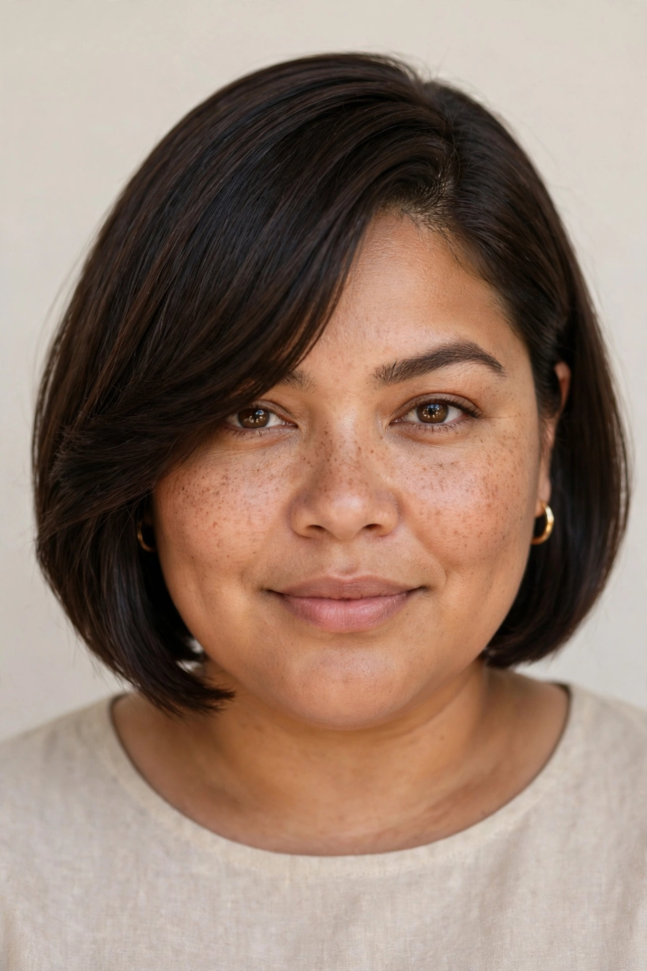 The Chin-Skimming Side-Swept Bob