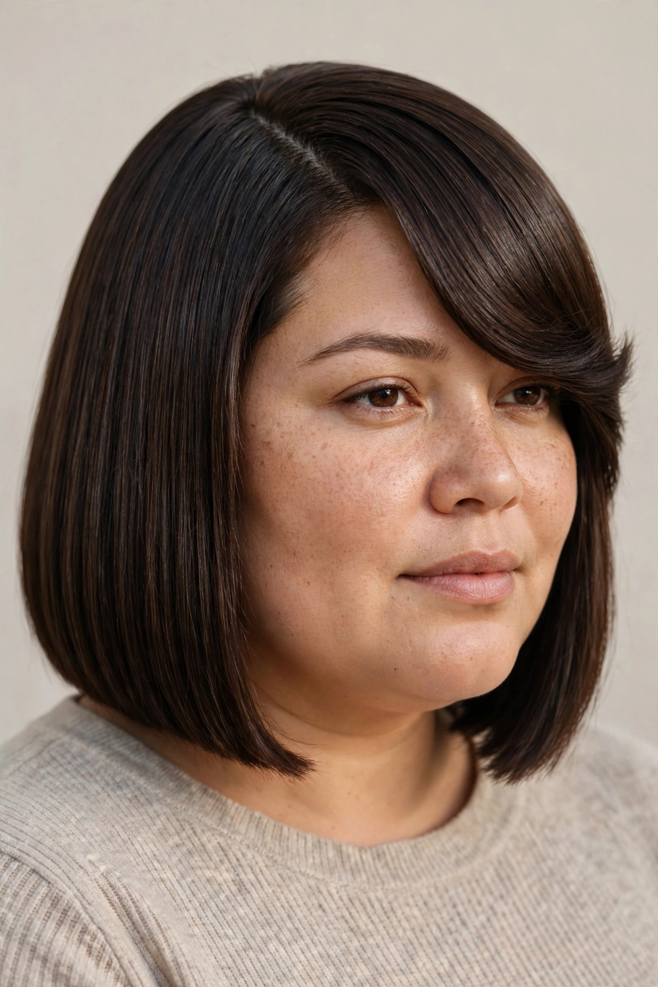 The Deep Side-Part Blunt Bob