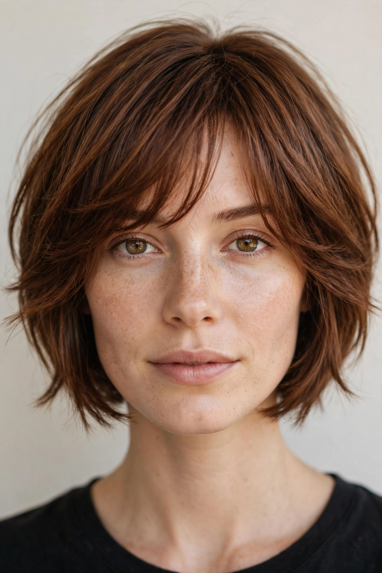 Layered Bob with Wispy Bangs