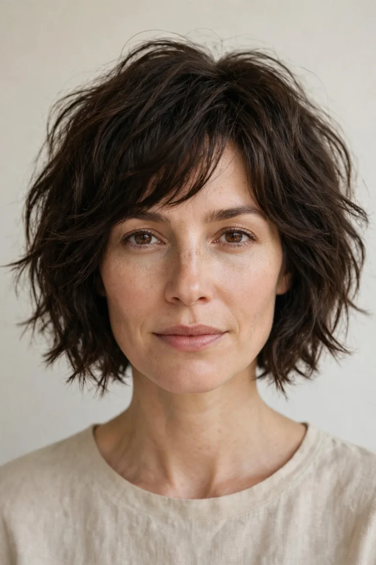 Classic Textured Messy Bob