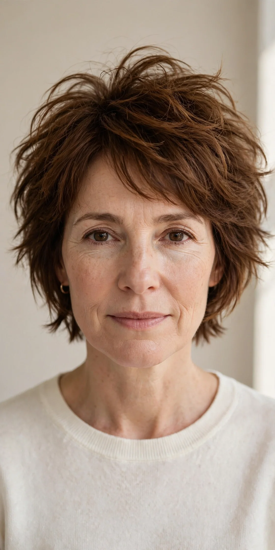 Short Messy Bob with Choppy Layers for Fine Hair
