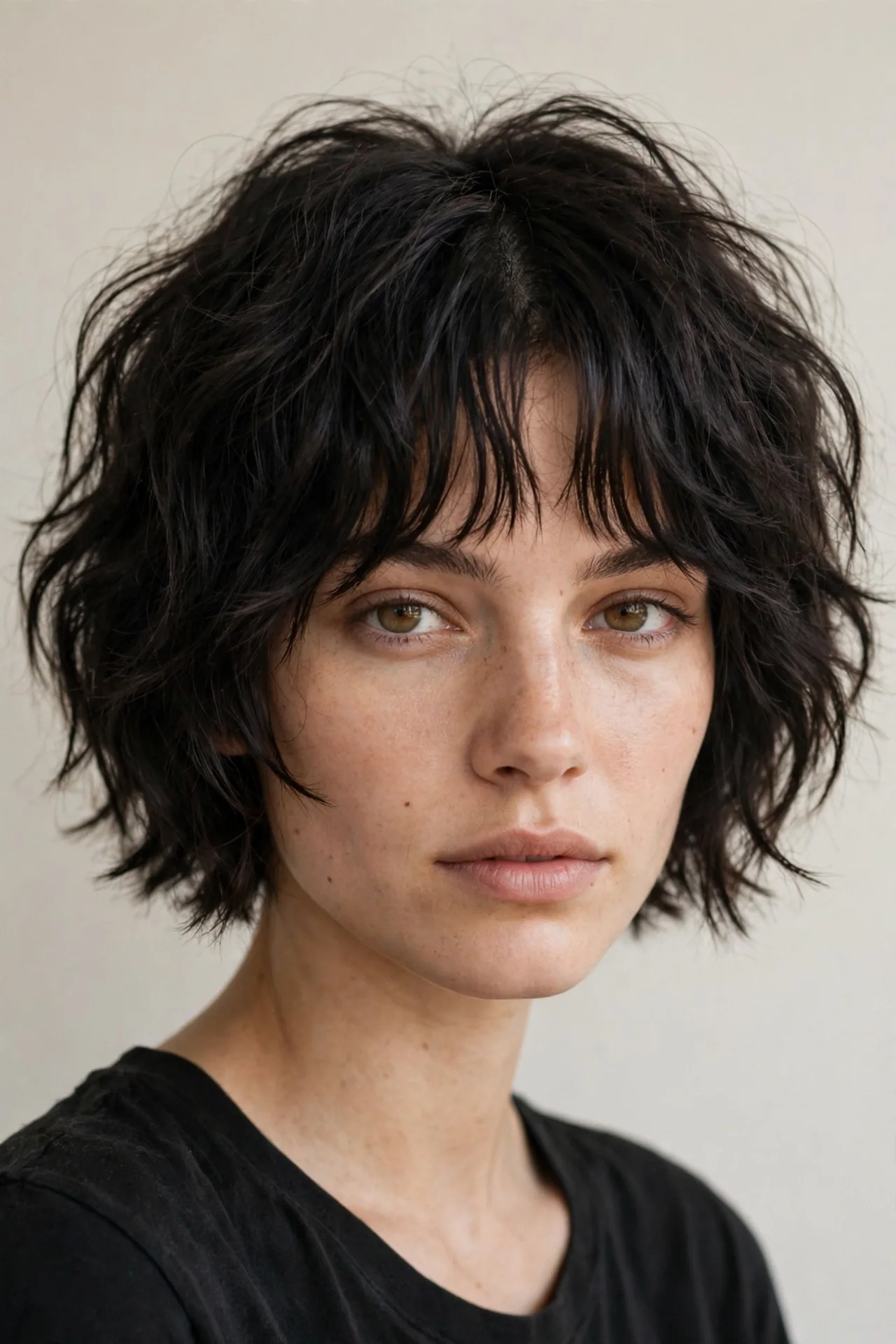 Shaggy Short Messy Bob with Choppy Layers