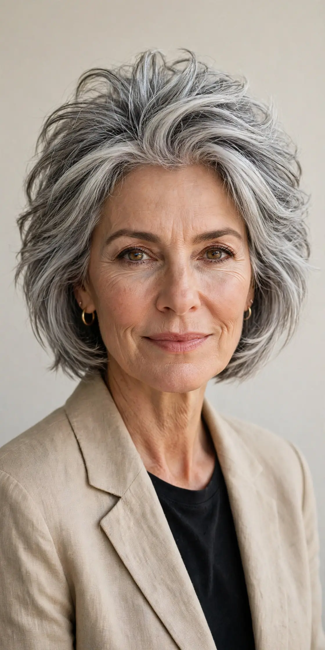 Crown-Volume Choppy Bob