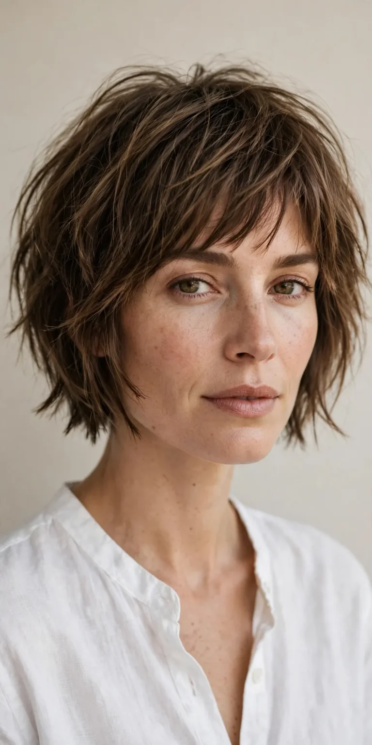 Classic Short Choppy Messy Bob