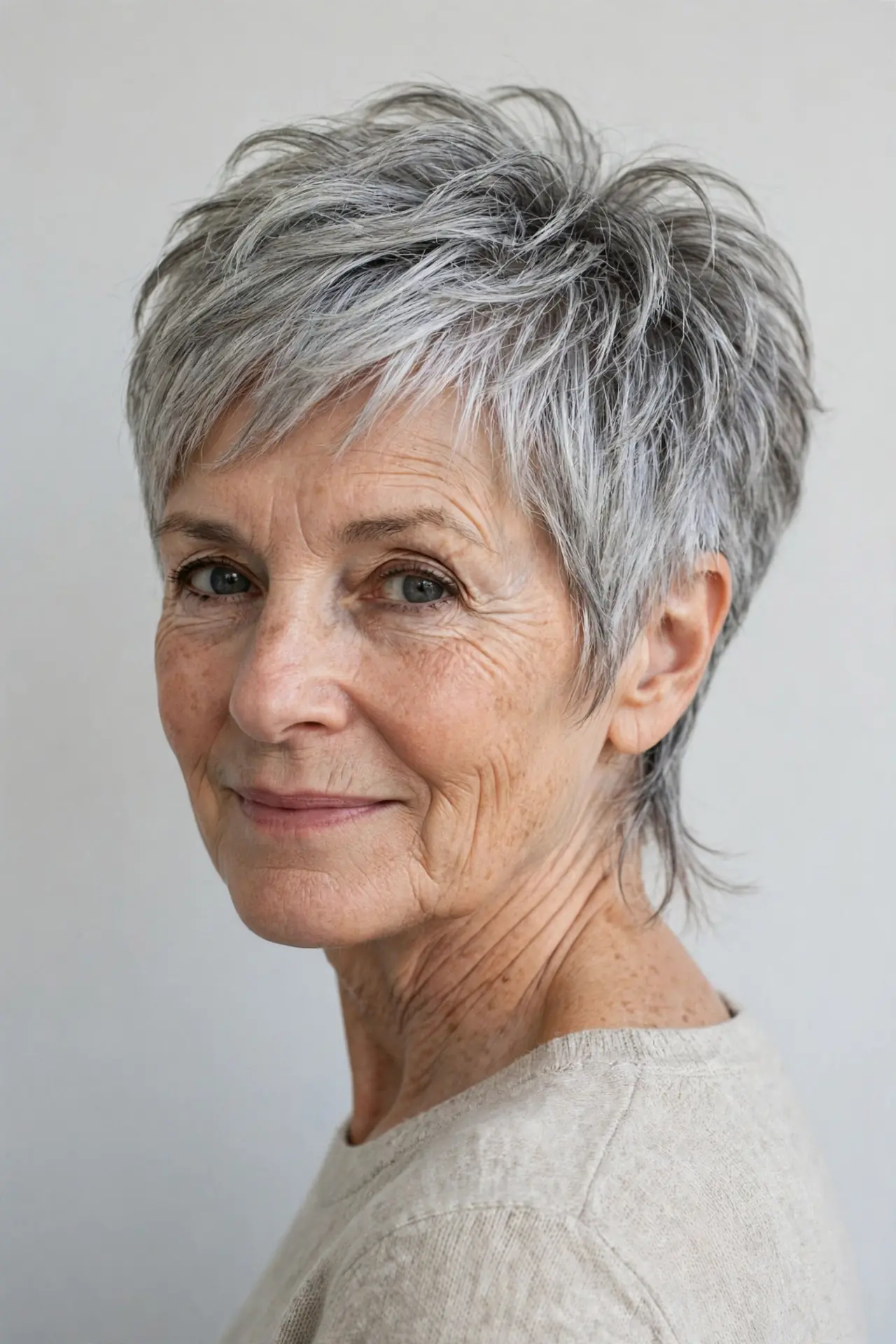 Piecey Gray Pixie-Bob with Wispy Nape