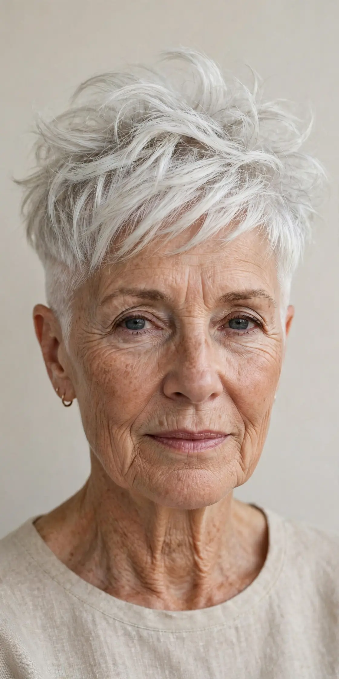 Undercut Pixie with Tousled, Airy Crown
