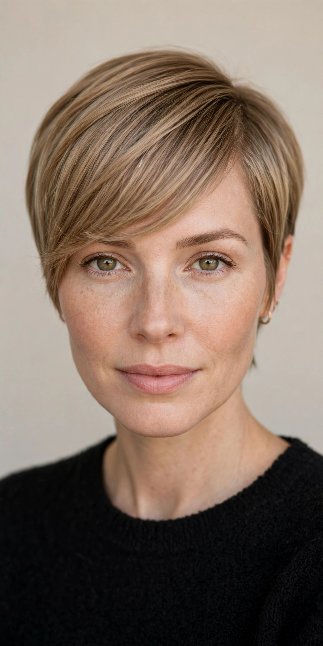 Side-Swept Pixie with Deep Part