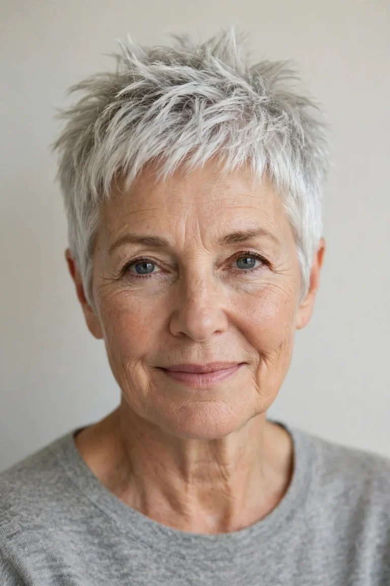 The Classic Spiky Pixie for Older Women