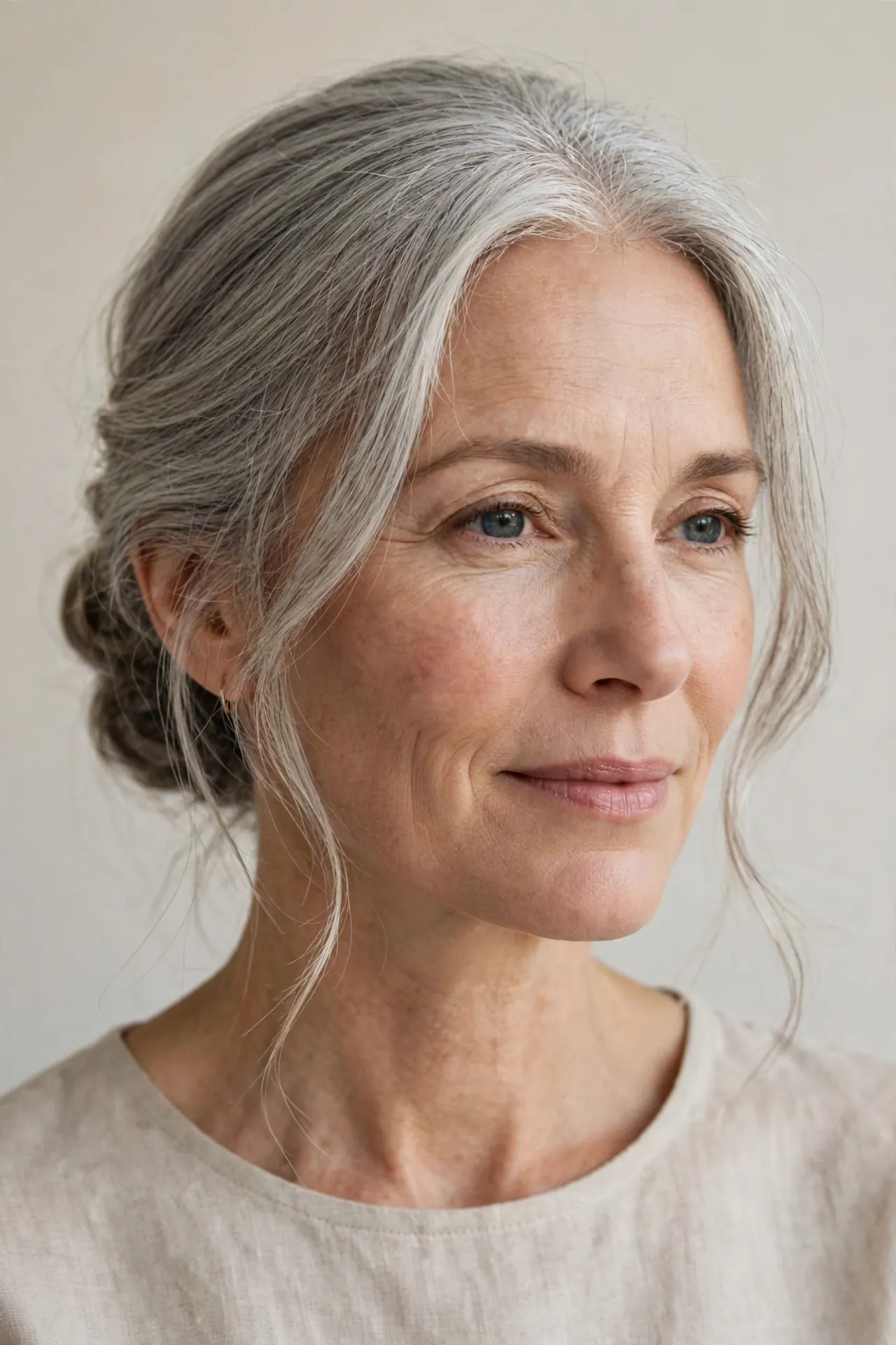 The Soft Low Chignon: A Thanksgiving Dinner Hairstyle for Women Over 50