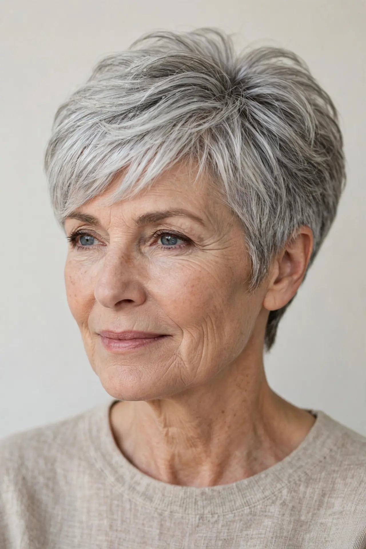 The Voluminous Pixie with a Soft Side Sweep
