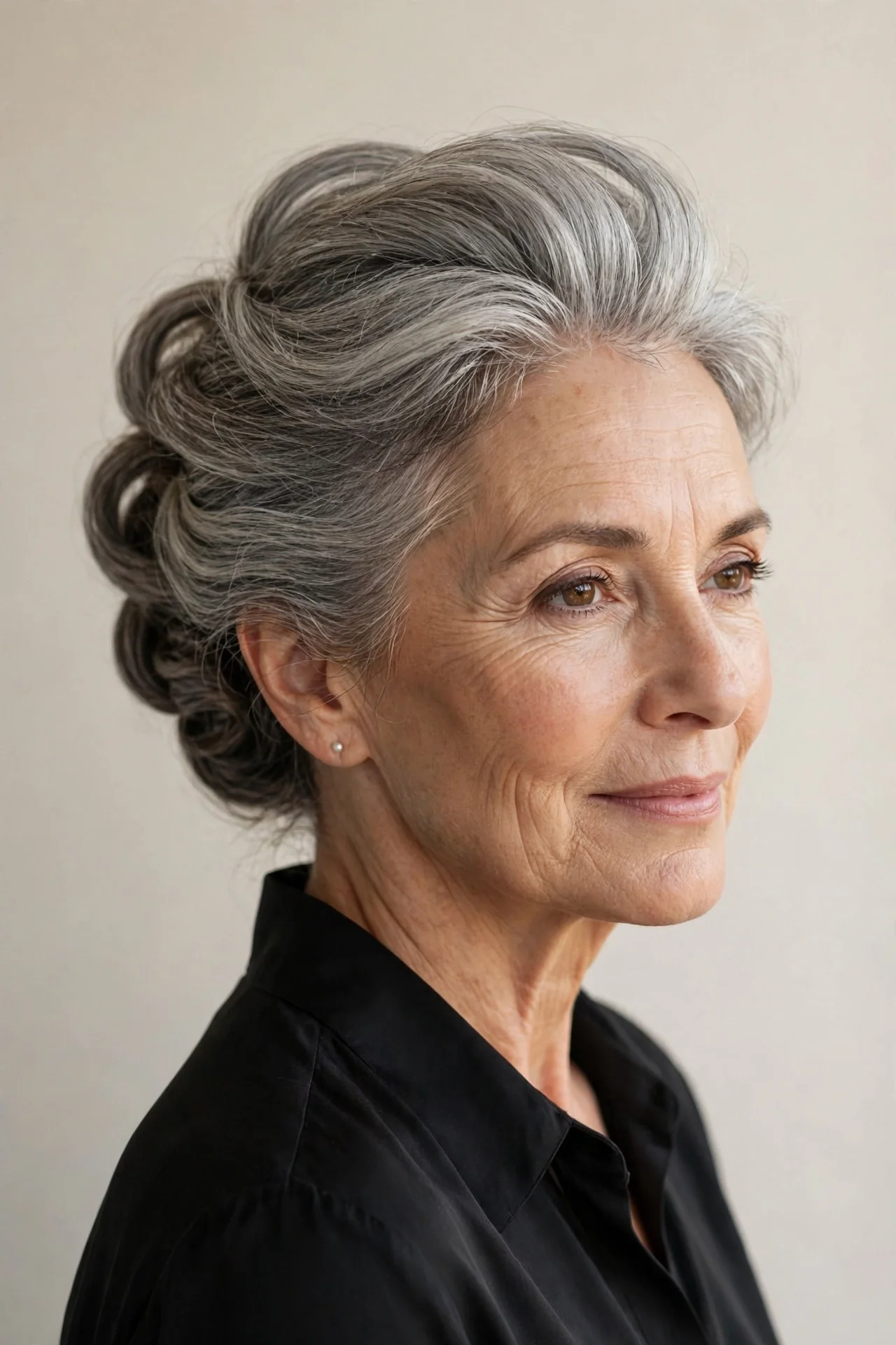 The Timeless Brushed-Back Evening Updo