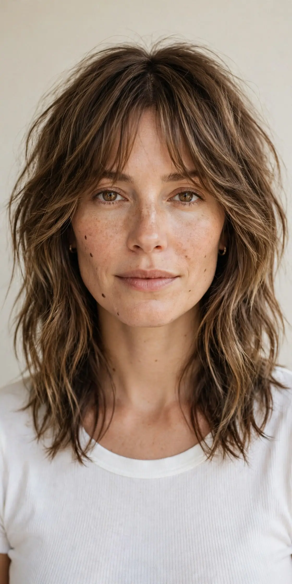 The Long Choppy Lob with Wispy Curtain Bangs