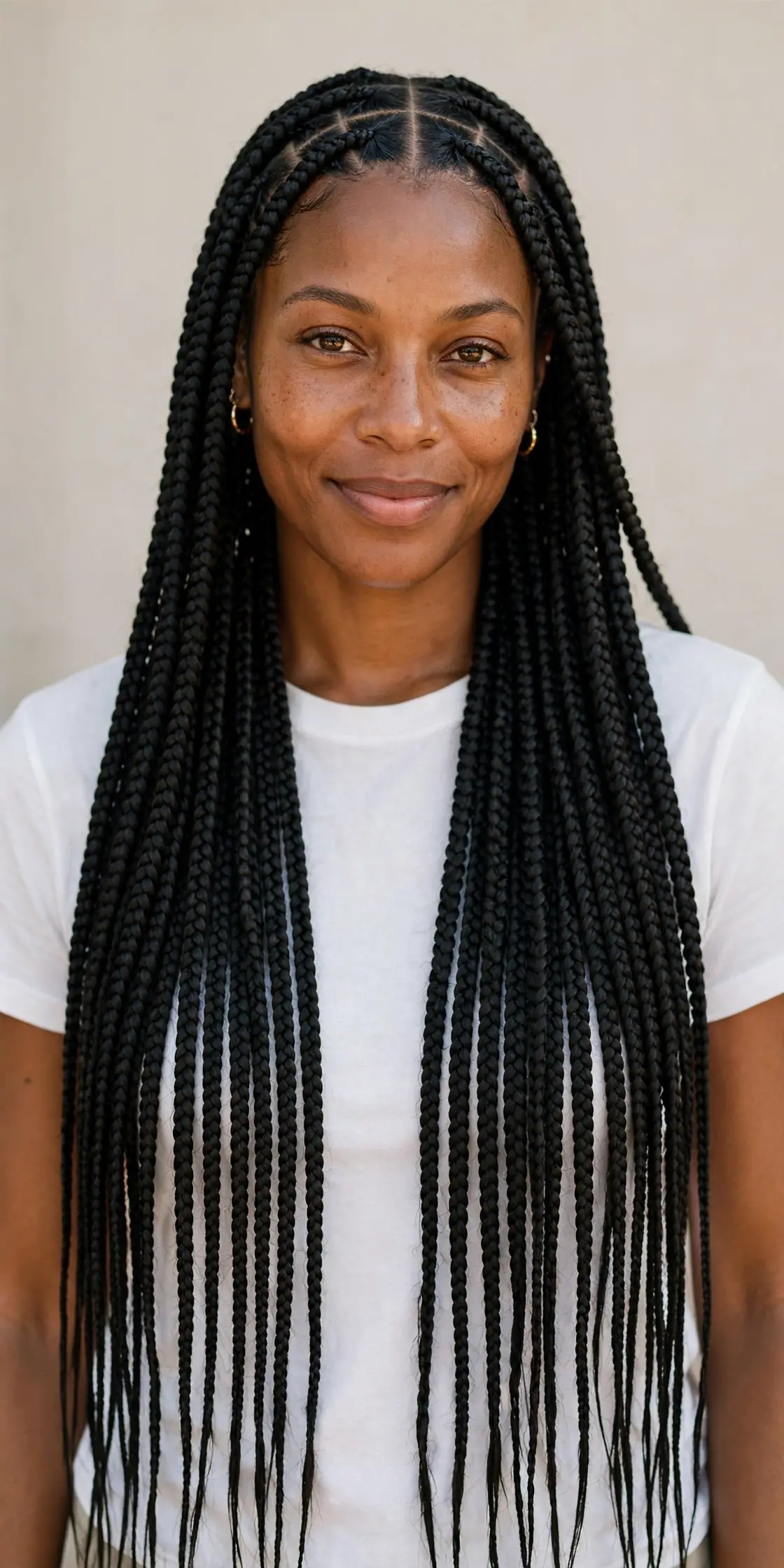 Waist-Length Box Braids, the Forever-Trendy Braided Hairstyle for Black Women